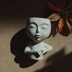 White Ceramic Art Sculpture